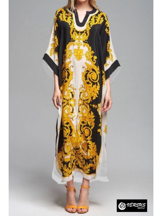 Copricostume Vestito Spolverino Donna Mare Caftano Boho Chic Maxi Dress COV0279